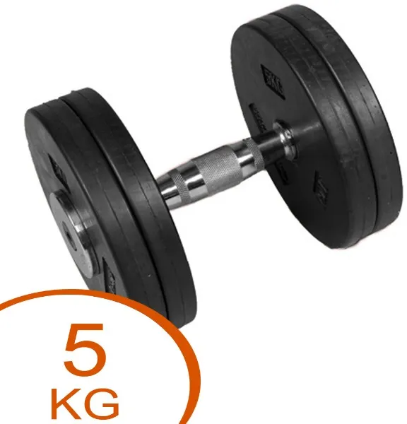 Eurosport Faste Gummi Skive Håndvægte 5kg (1 stk.)